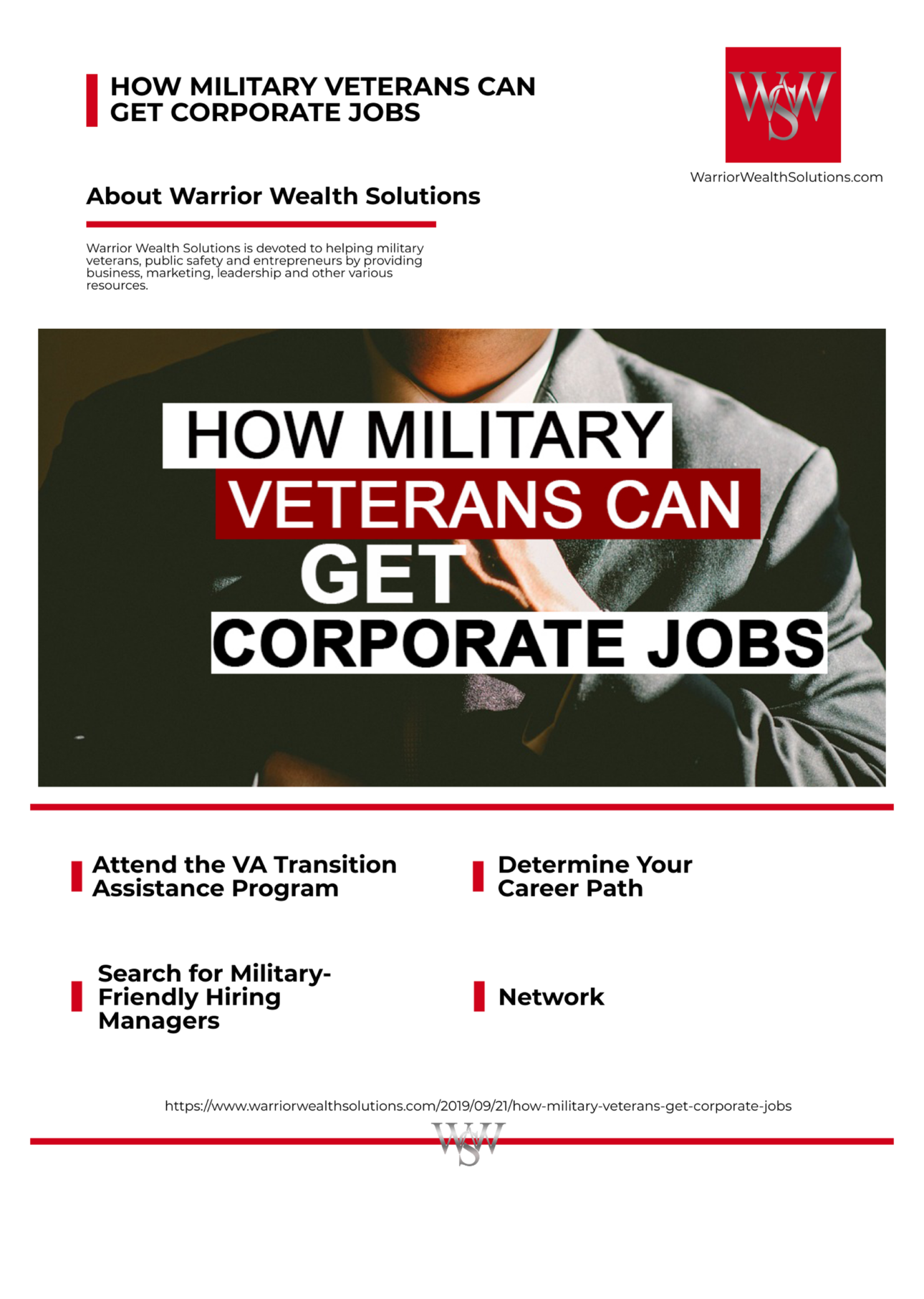 How Military Veterans Can Get Corporate Jobs | Warrior Wealth Solutions